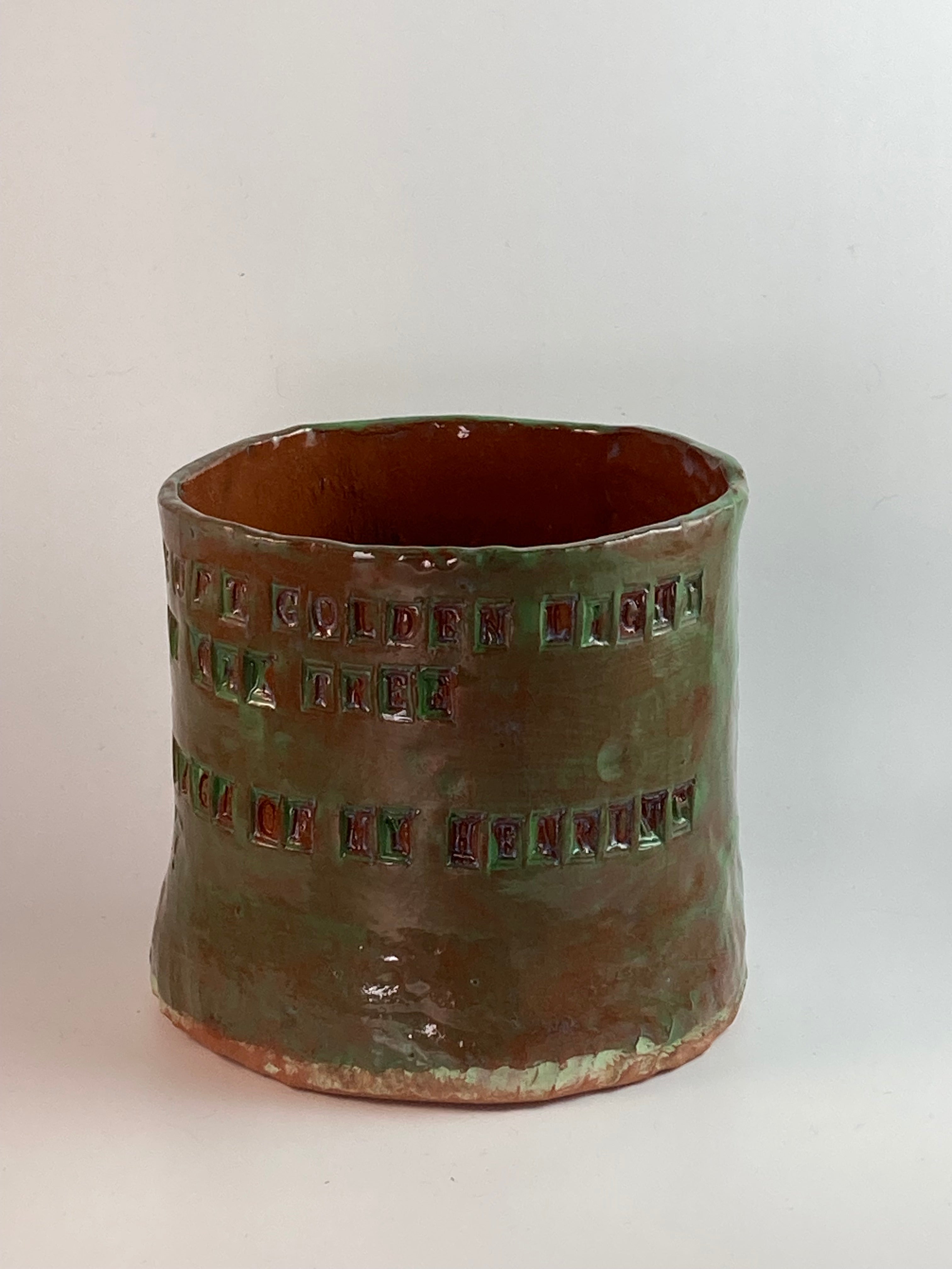 Handmade Pottery “Poetry” Vase