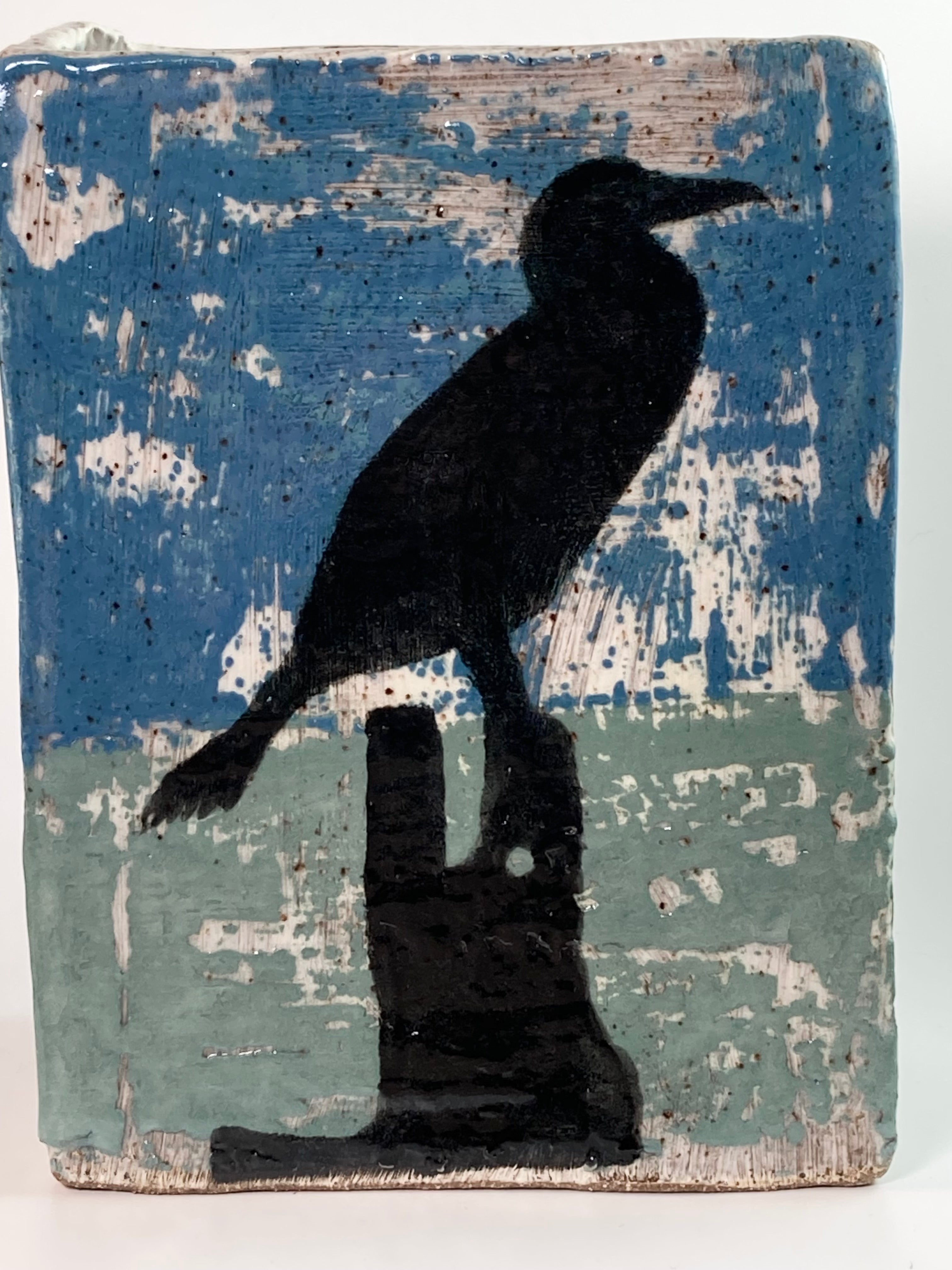 Handmade Pottery Cormorant Vase