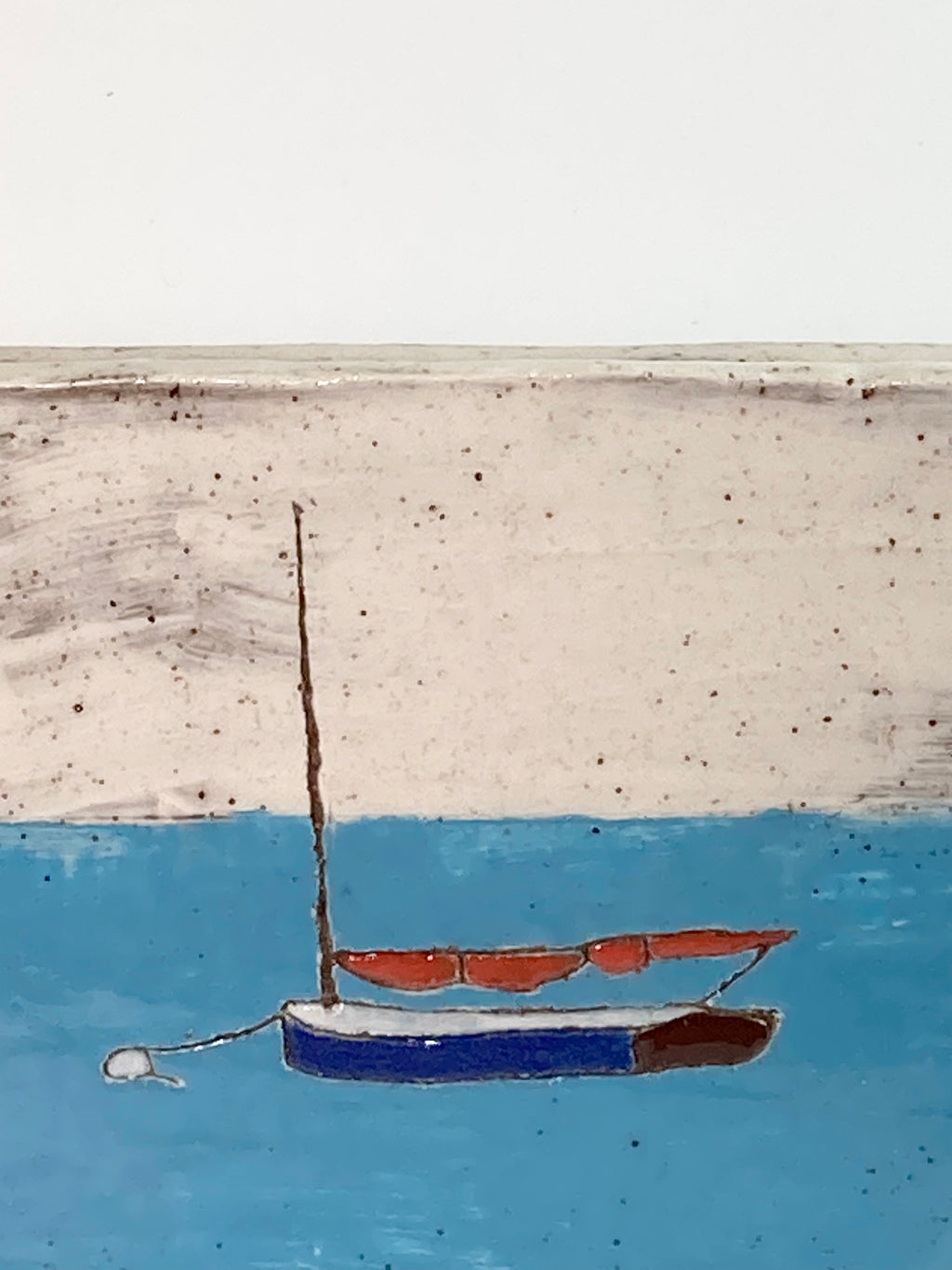 Blue Sailboat Vase
