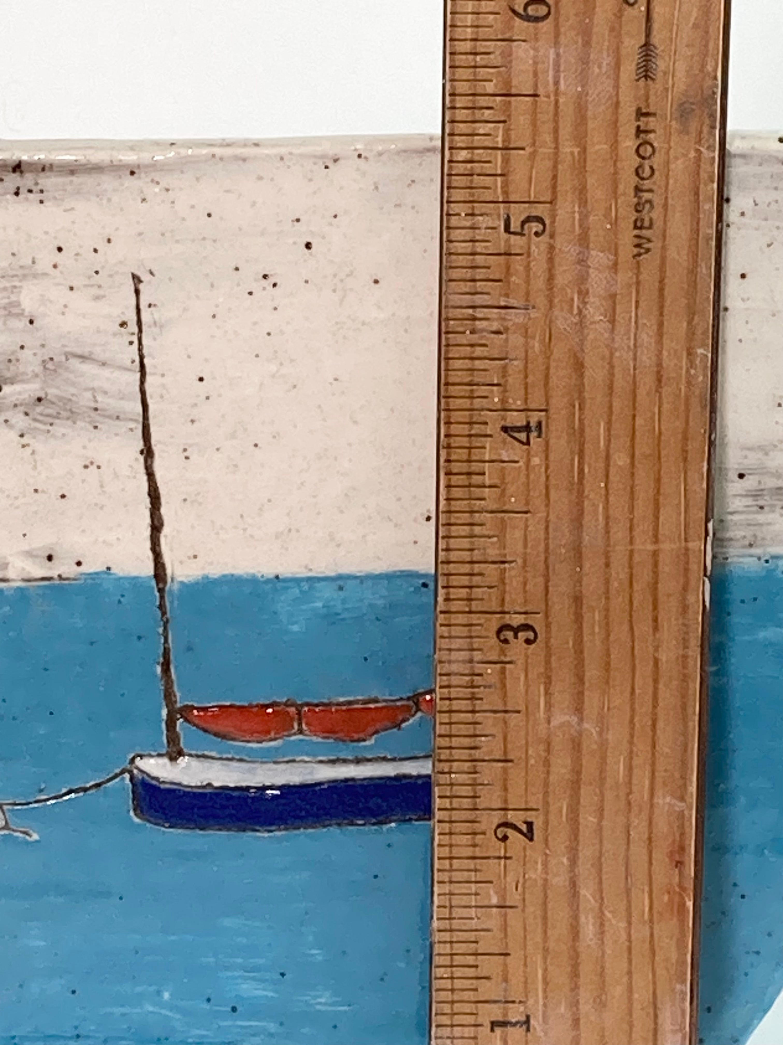 Blue Sailboat Vase