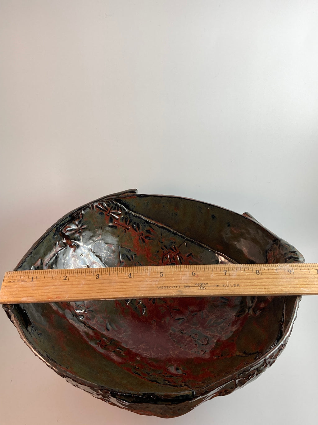 Large Green & Orange Dragonfly Bowl