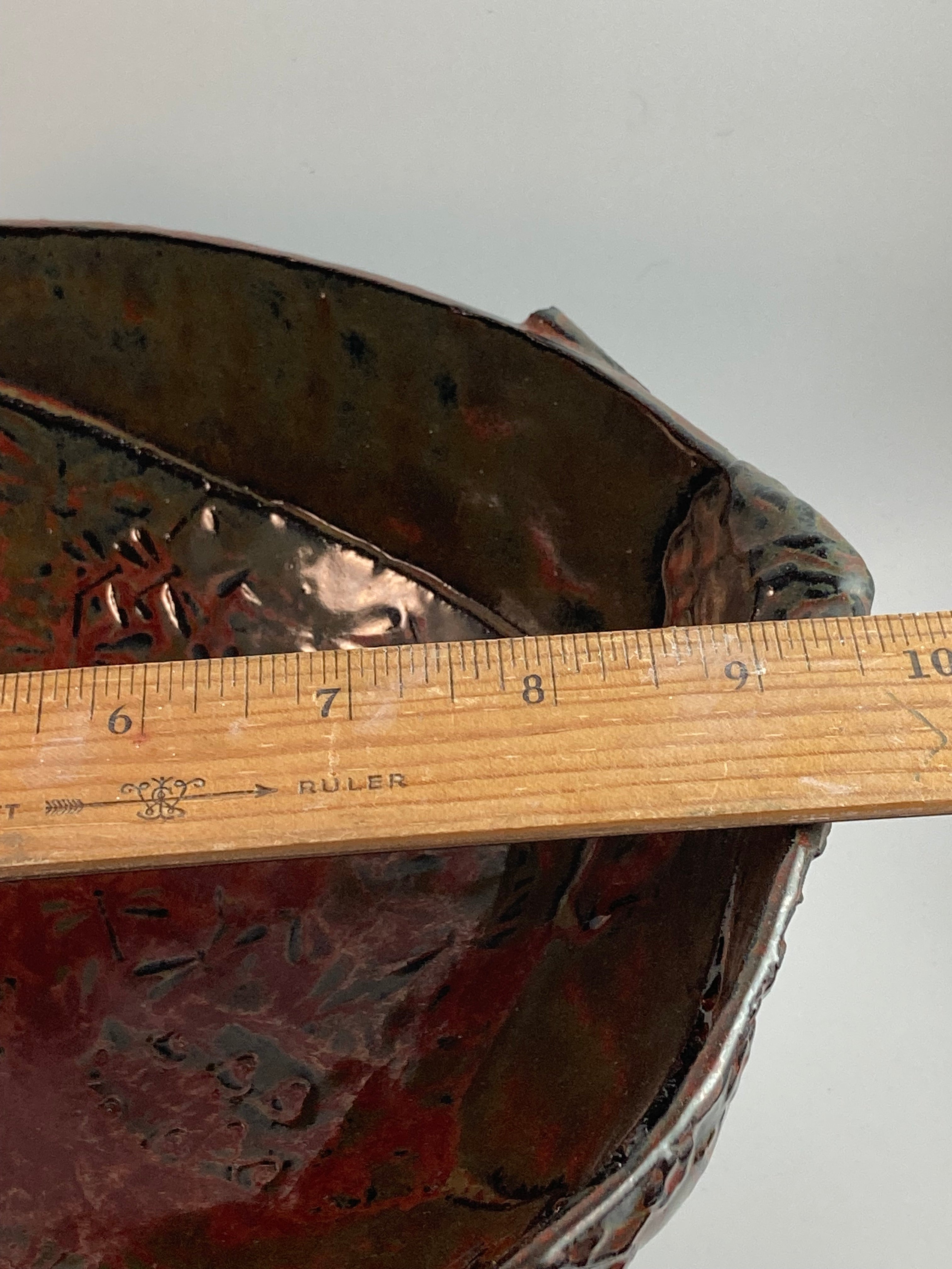 Large Green & Orange Dragonfly Bowl
