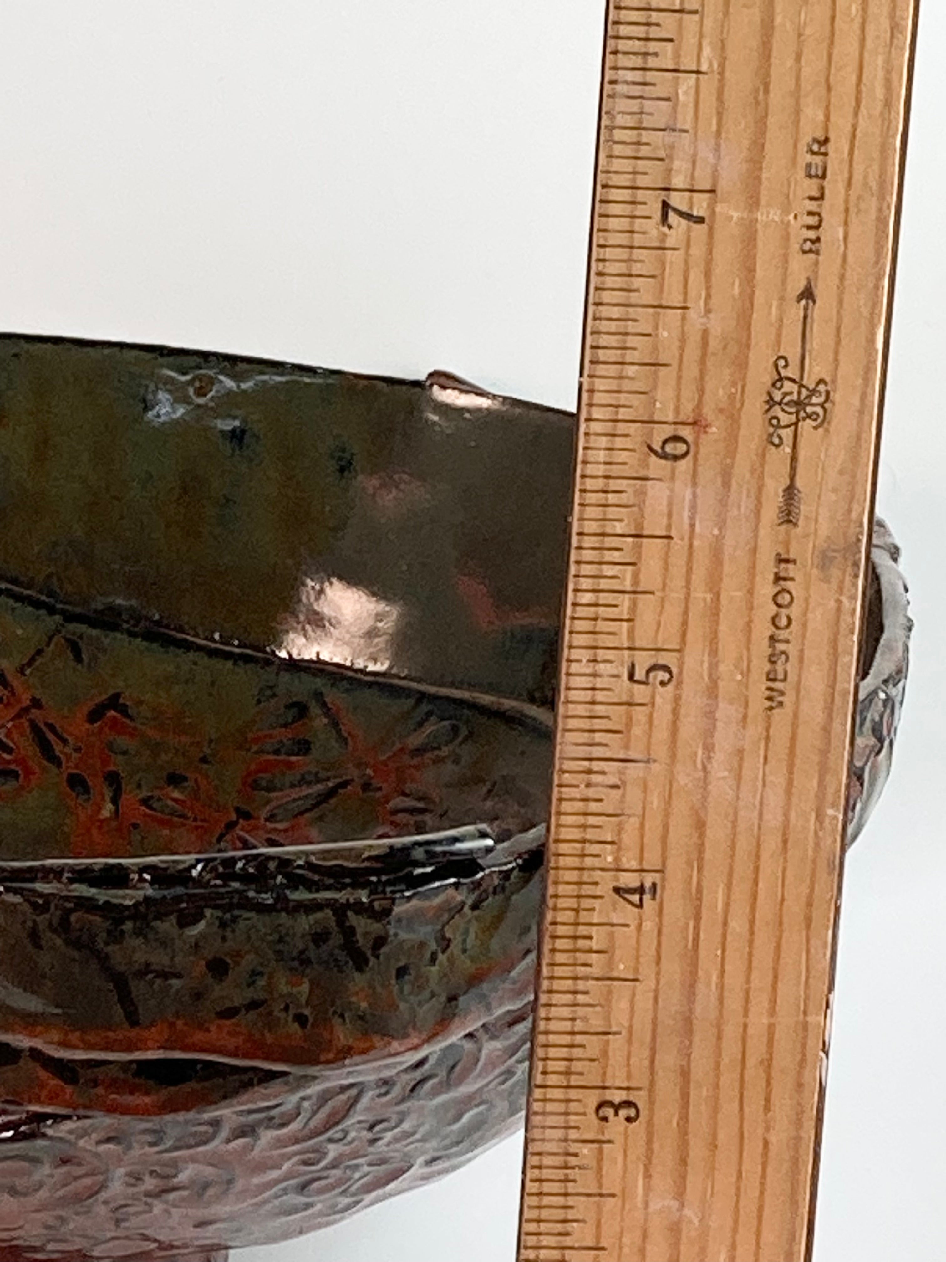Large Green & Orange Dragonfly Bowl